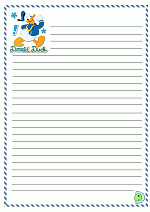 Donald Duck writing paper